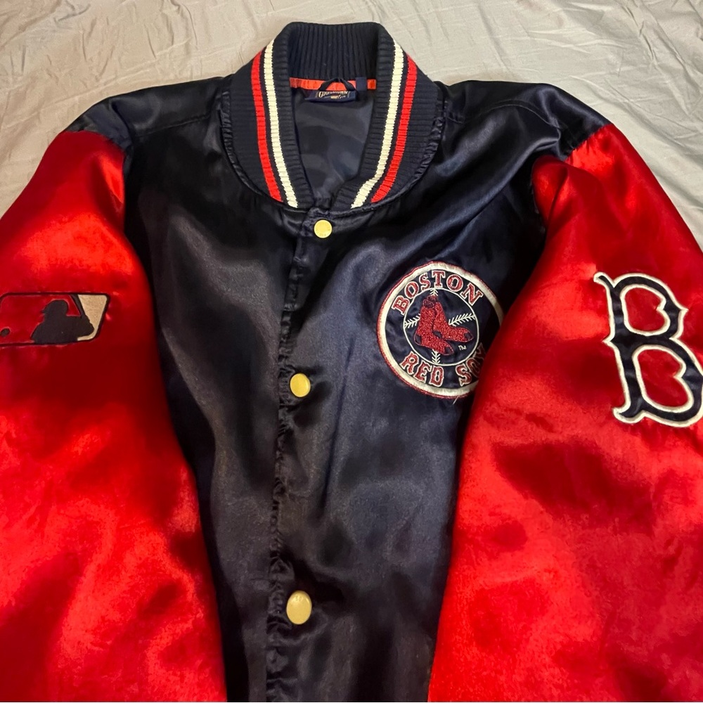 Boston Red Sox Satin Jacket - Red and Blue